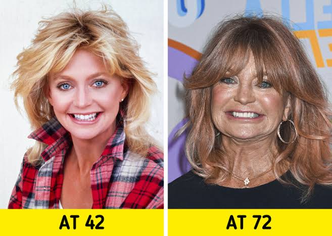 Goldie Hawn Young and Old